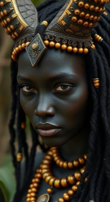 Golden Hour Portrait in Dark Forest