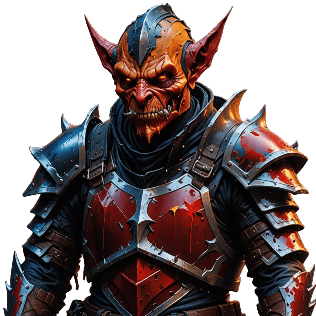 Surreal Street Art Hobgoblin in Bloodcut Hide Armor