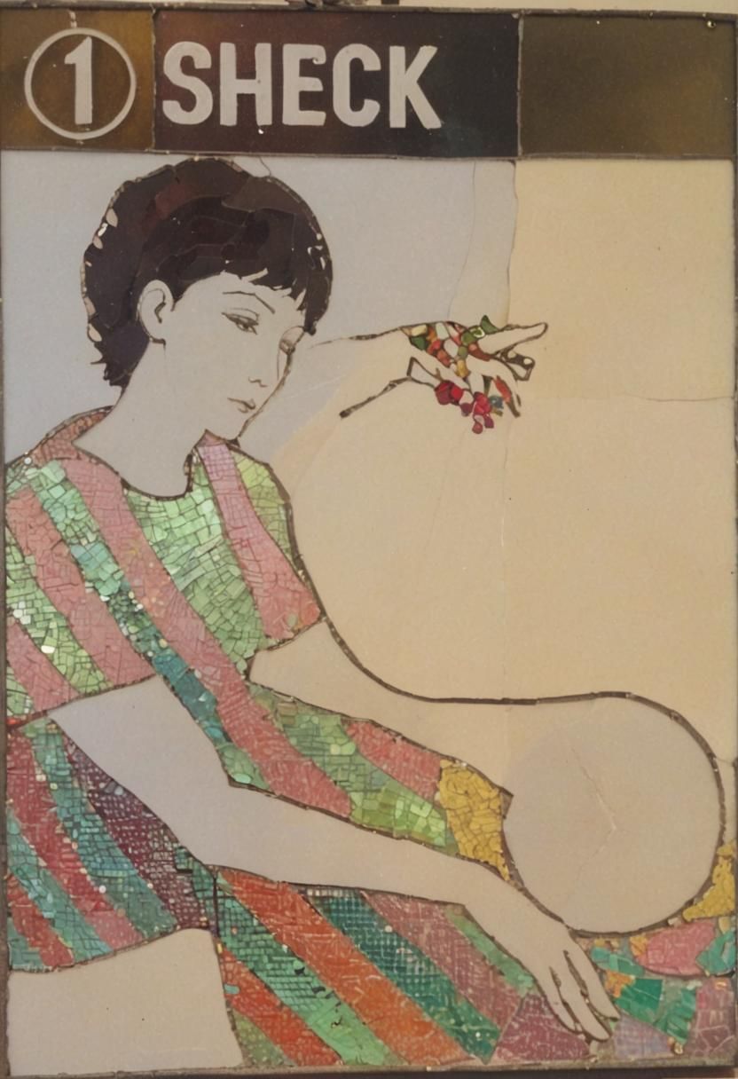 Stained Glass Mosaic in Triadic Colors