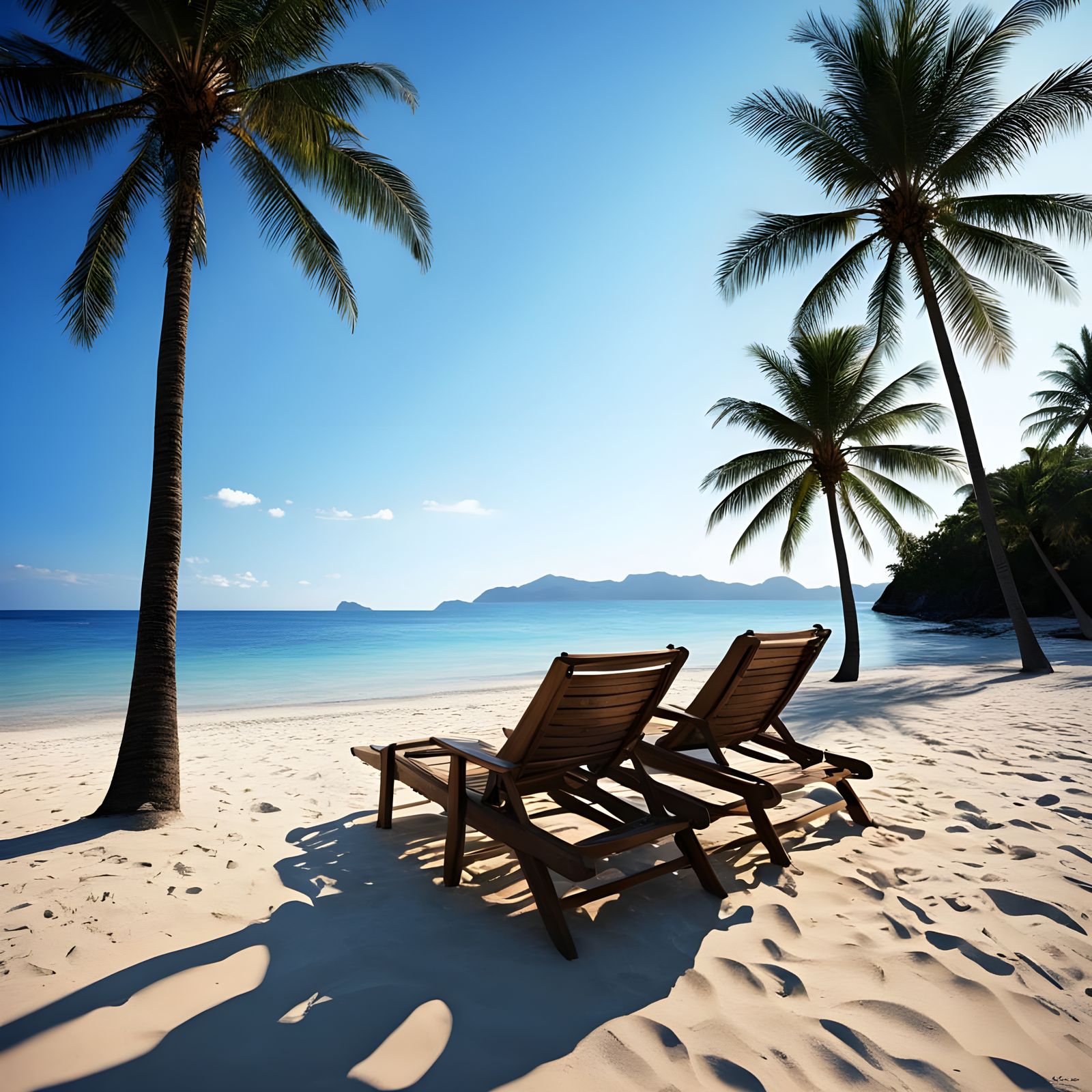 Serenity on a Deserted Beach with Endless Skies