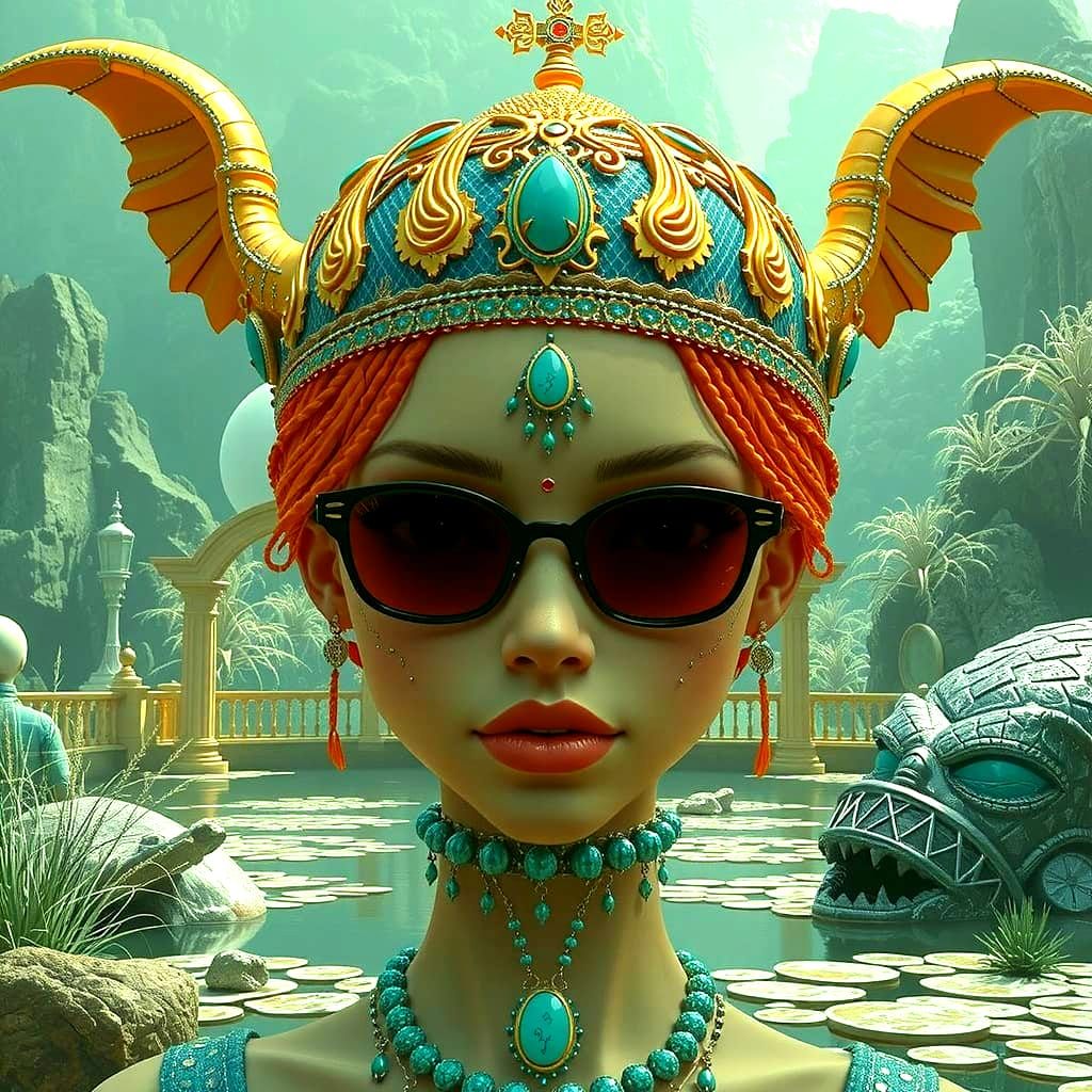 Surreal Ecosystem Rendered in Hyperrealistic 3D CGI