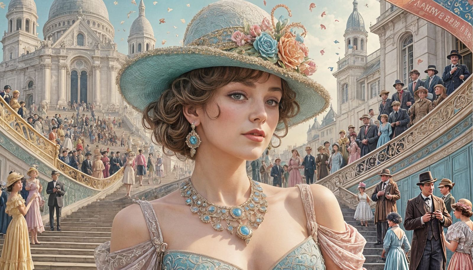 Vintage Carnival Poster in Art Deco Style