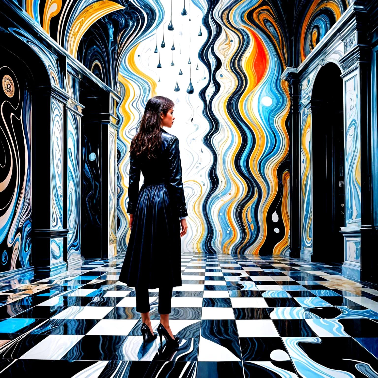 Surreal Dreamscapes in Abstract Vector Style