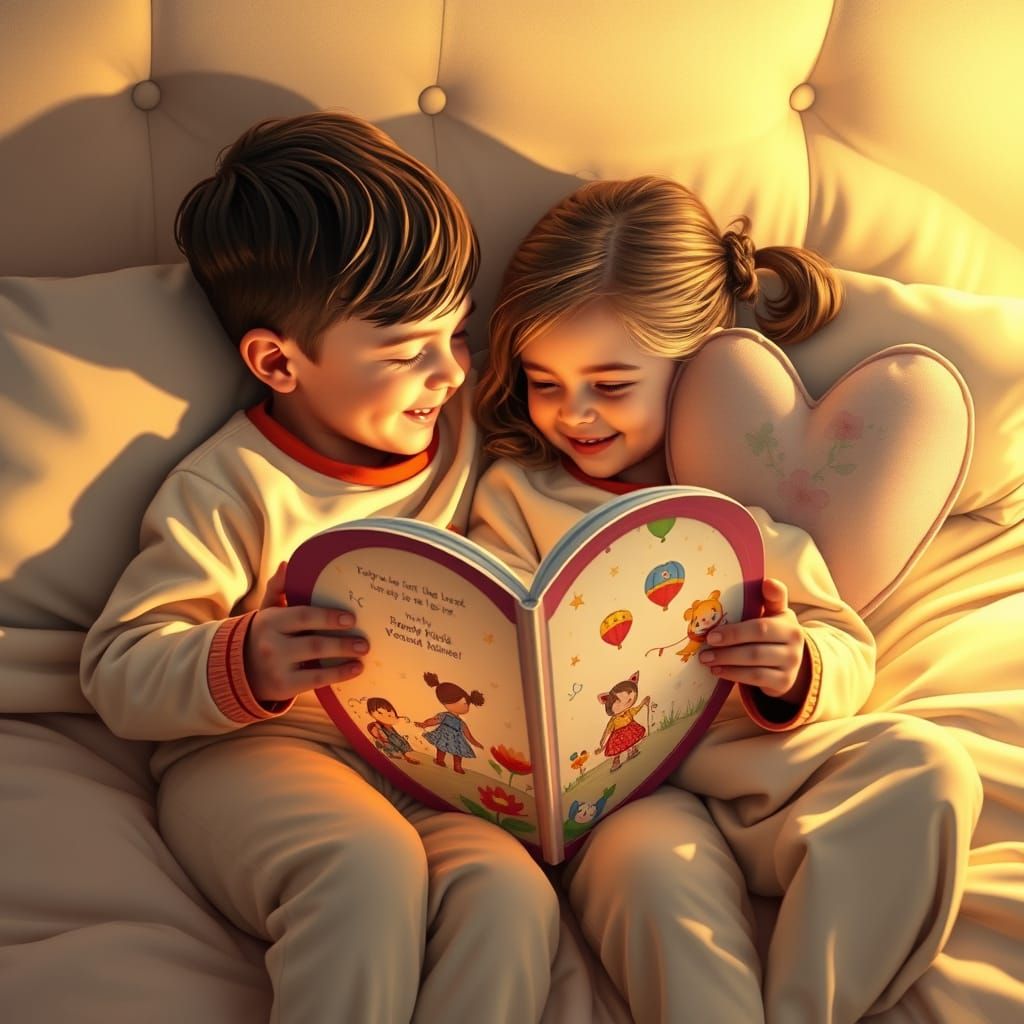 Cozy Children's Moment with Heartfelt Love