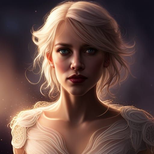 Silhouette Gazing at Stars: Dark Fantasy Concept Art