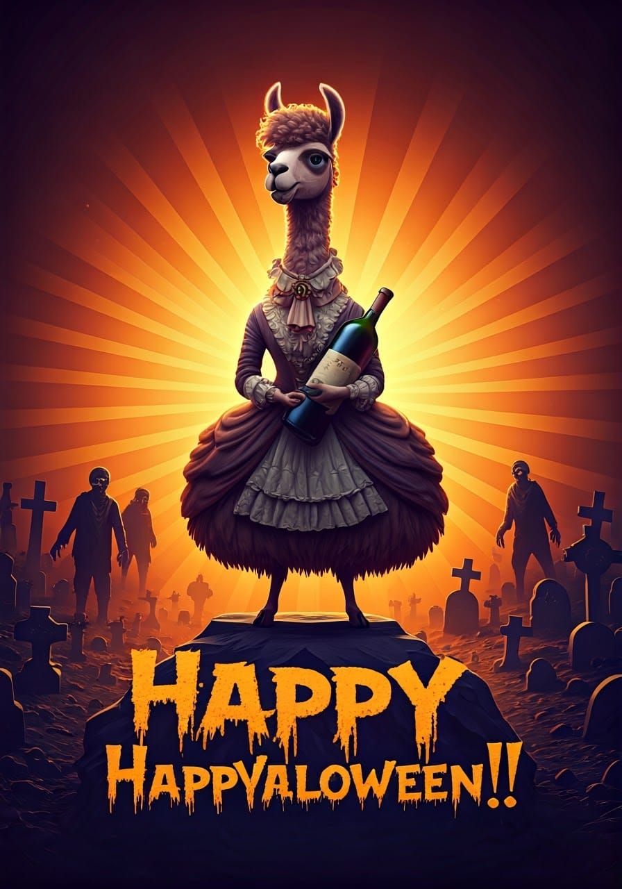 Llama Marie Antoinette Halloween Costume in 3D Style