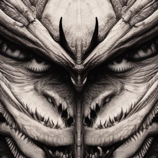 Detailed Dilophosaurus Face in Digital Matte Painting