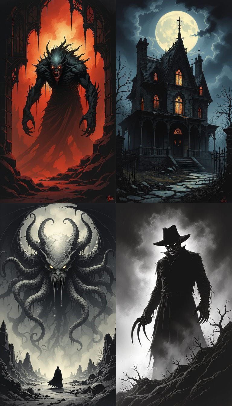 Eldritch Horror Art in Gustave Doré Style