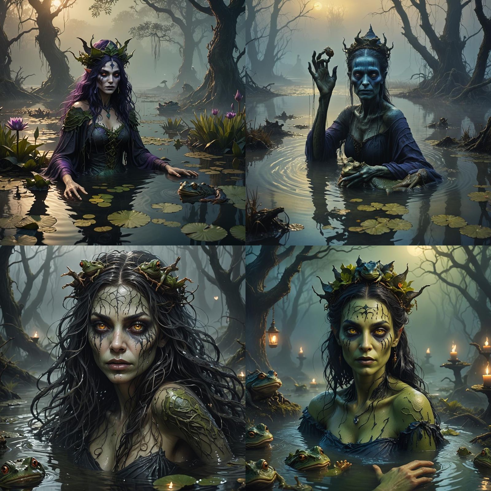 Swamp Witch Bathing in Fetid Waters