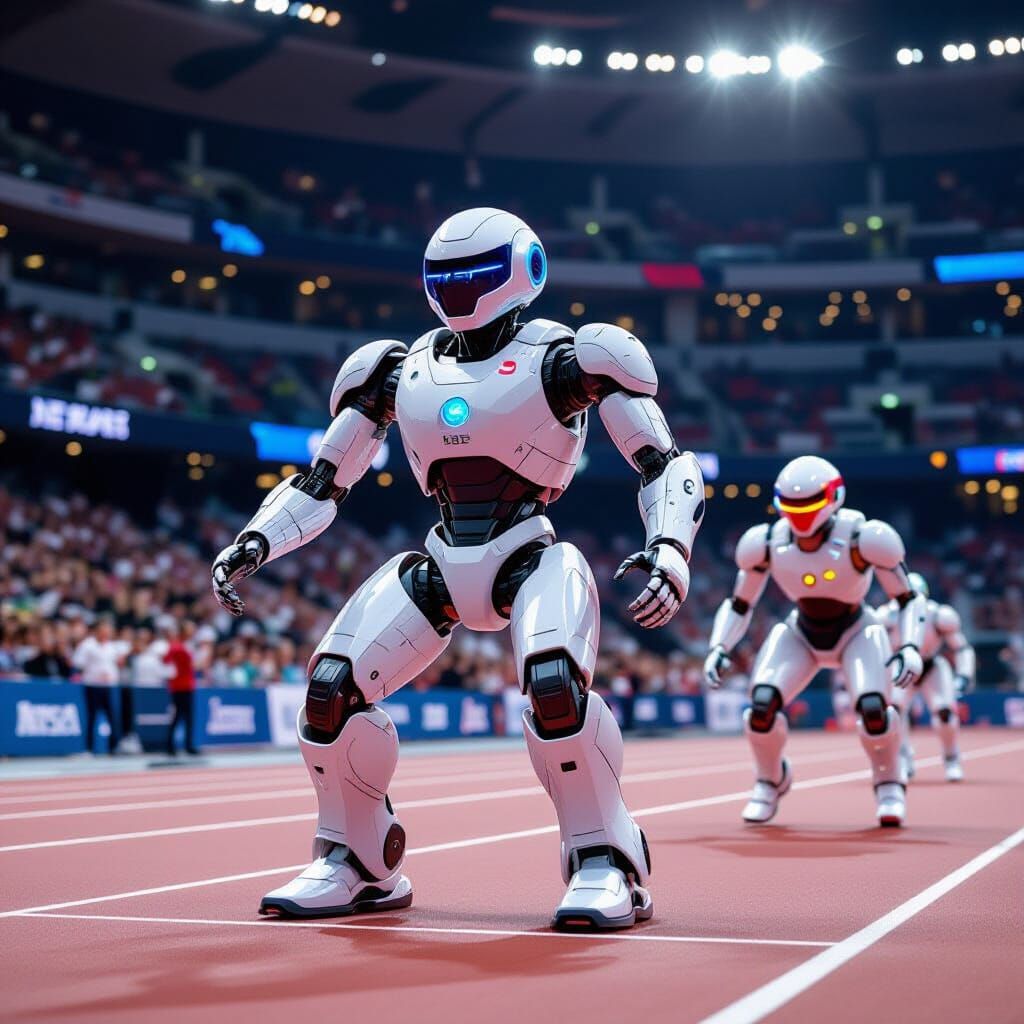 Futuristic Robot Olympics Competition