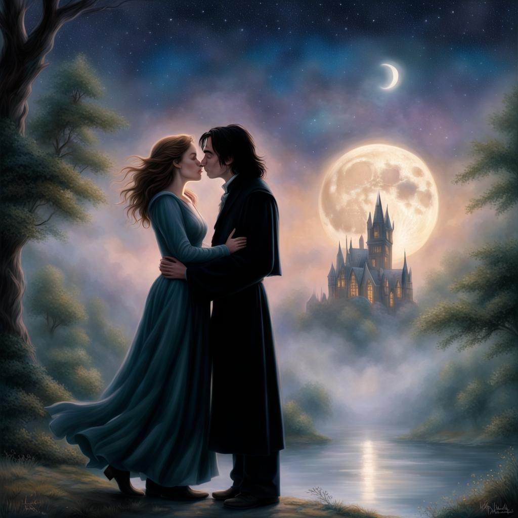 Young Snape and Hermione Kiss Under the Stars
