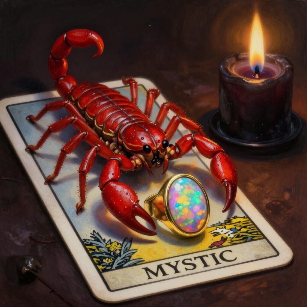 Opal Gold Ring & Scorpion Mystical Tarot Reading