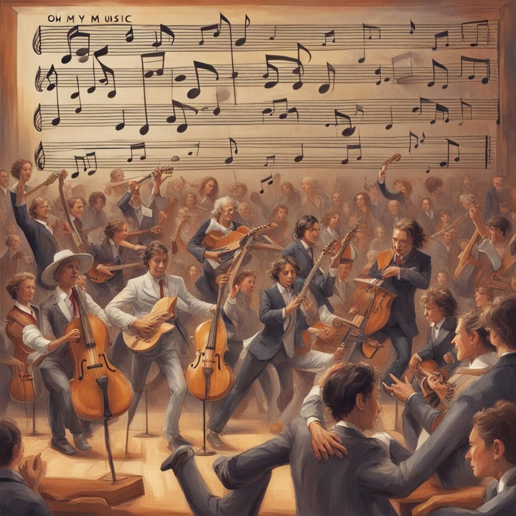 Abstract Symphony: A Dance of Musical Notes