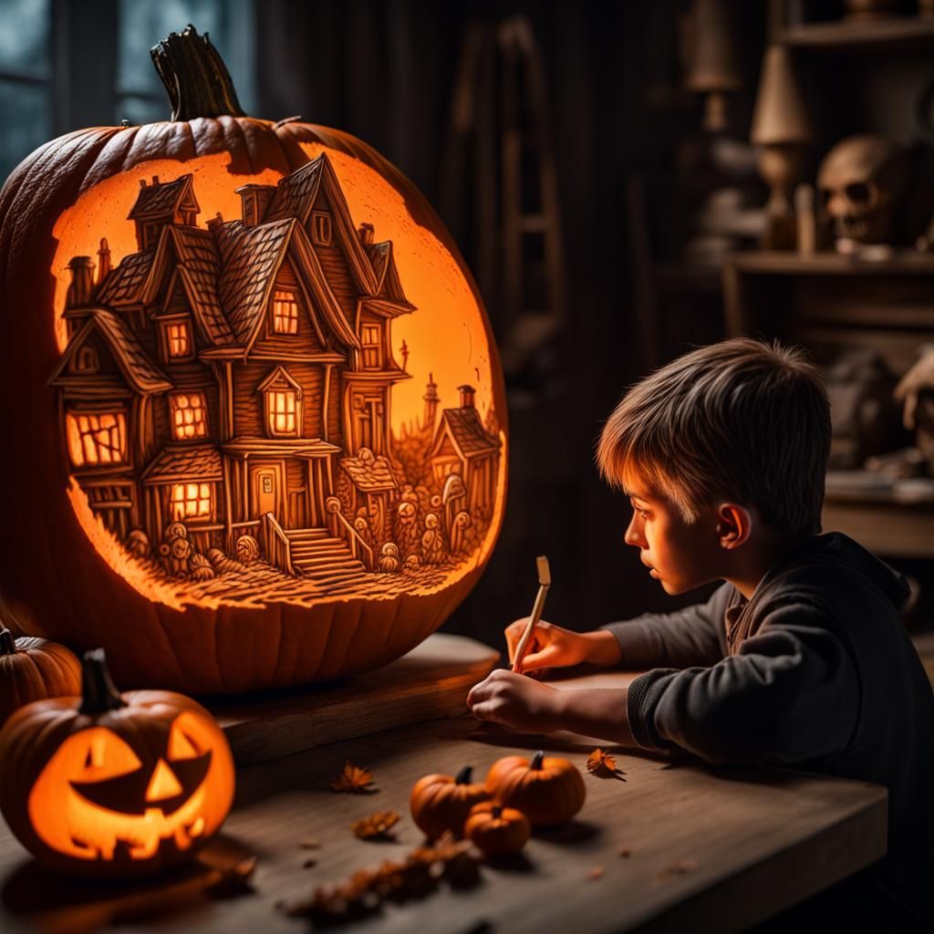 working on the Jack-o-lantern