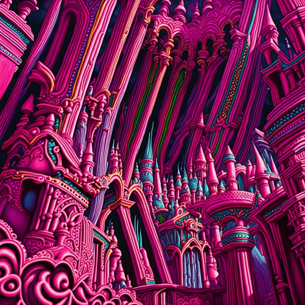 Strawberry Raspberry Heart Pattern in Detailed Matte Style