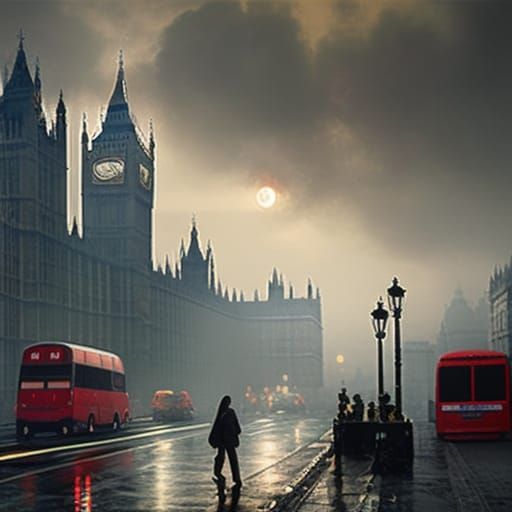 Sinister Great London Smog Scene