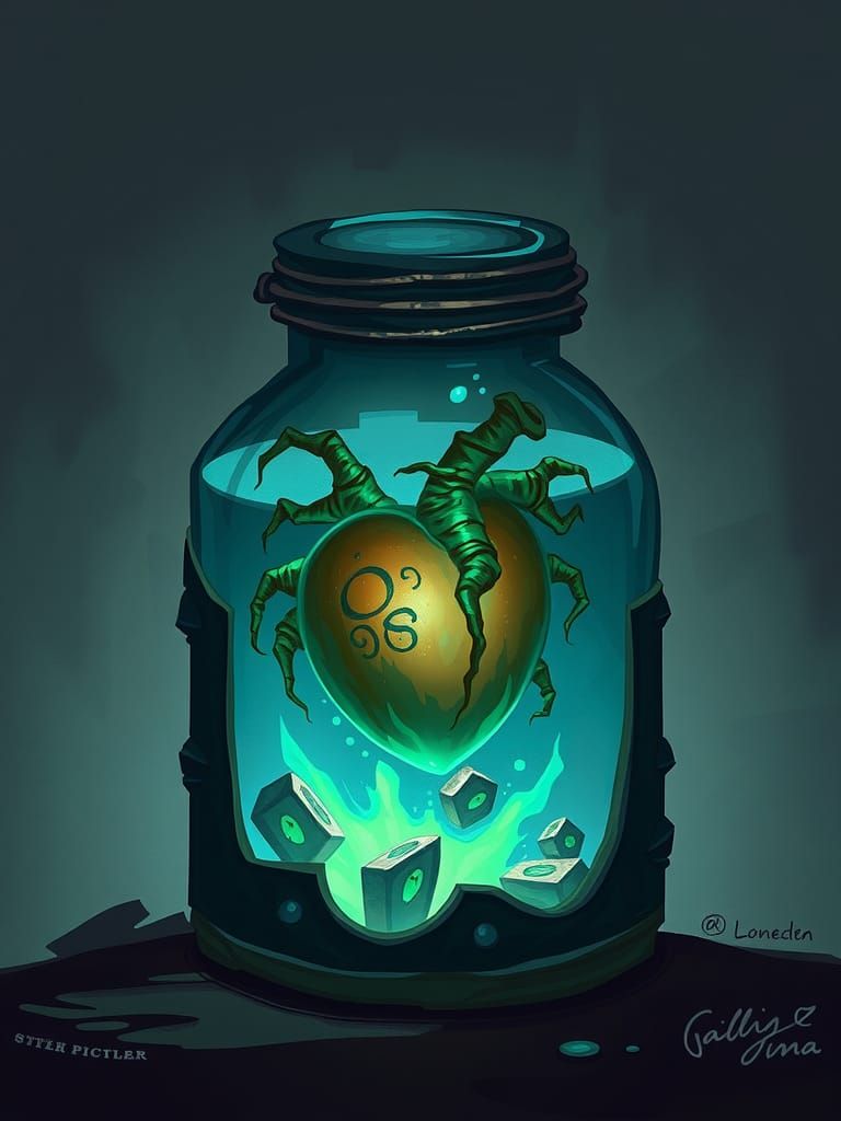 Lich Heart Potion: Cursed Item Concept Art