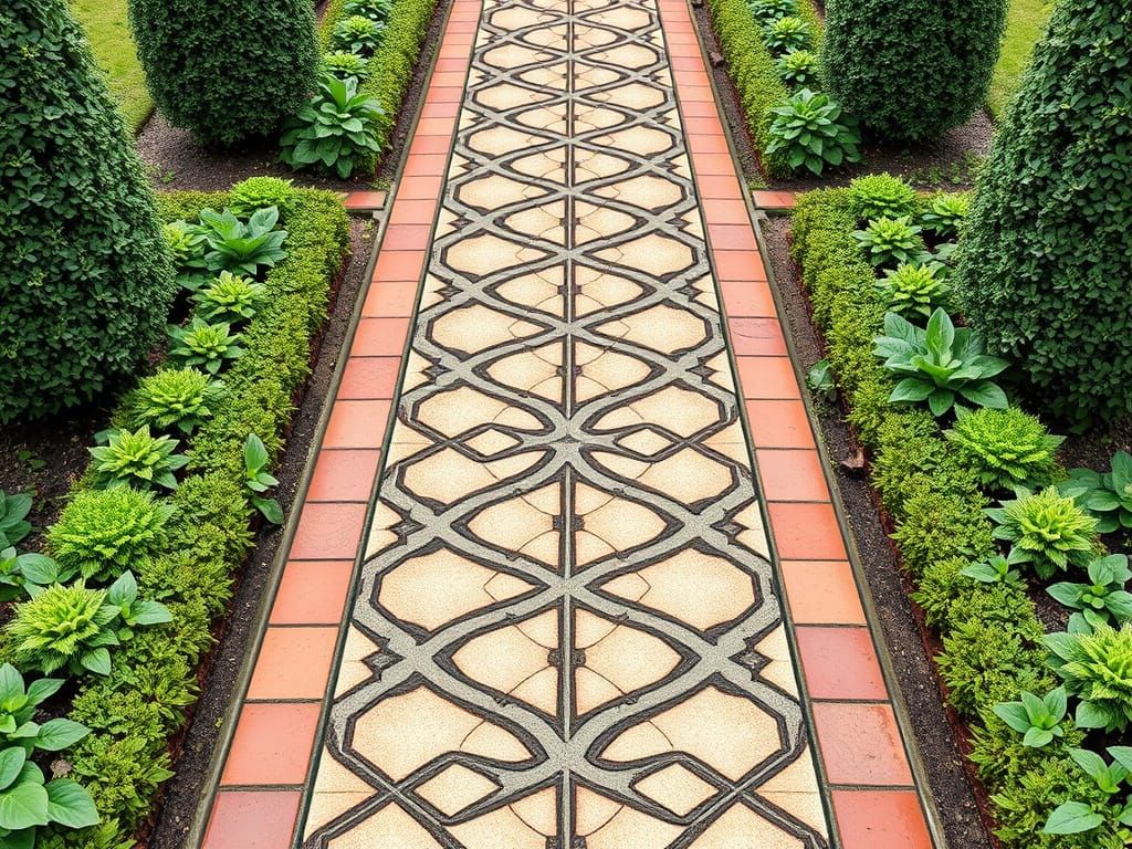 Geometric Tessellation Garden Paths