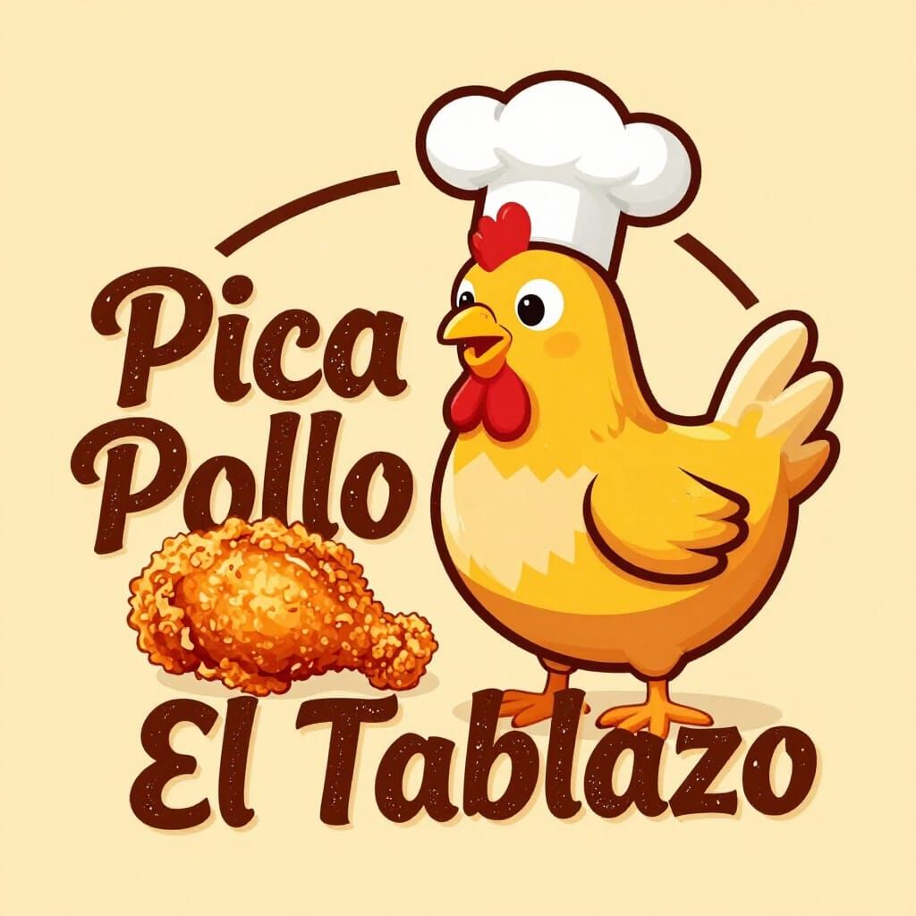 Pica Pollo El Tablazo Fried Chicken Restaurant Logo