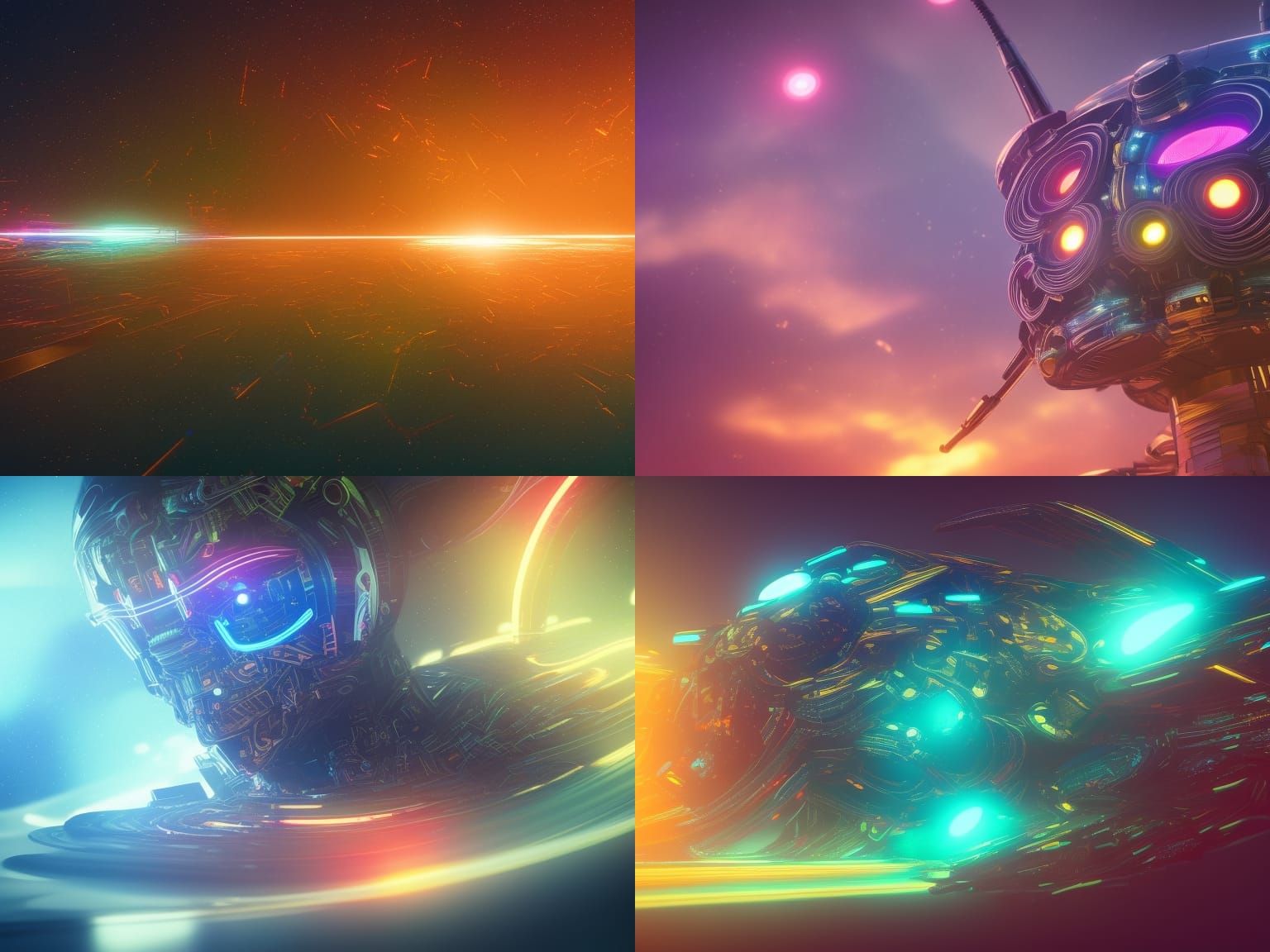 Magnificent Galactic Robot in Hyperreal Digital Painting