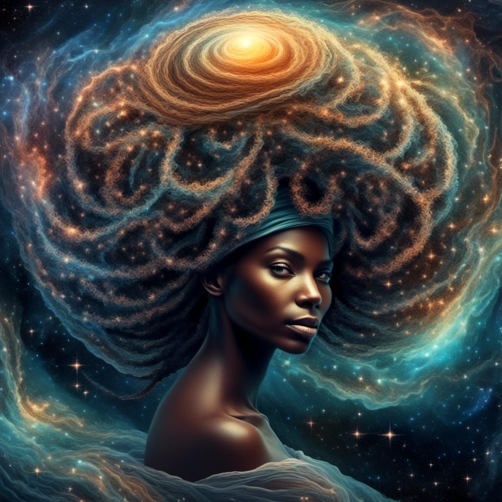 Woman with Basket: Surreal Biomorphic Album Cover