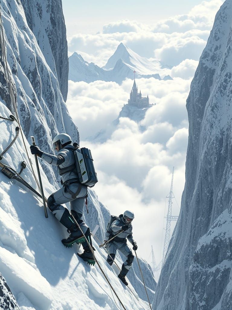 Futuristic Soldiers Conquer Snow-Covered Himalayan Fortress