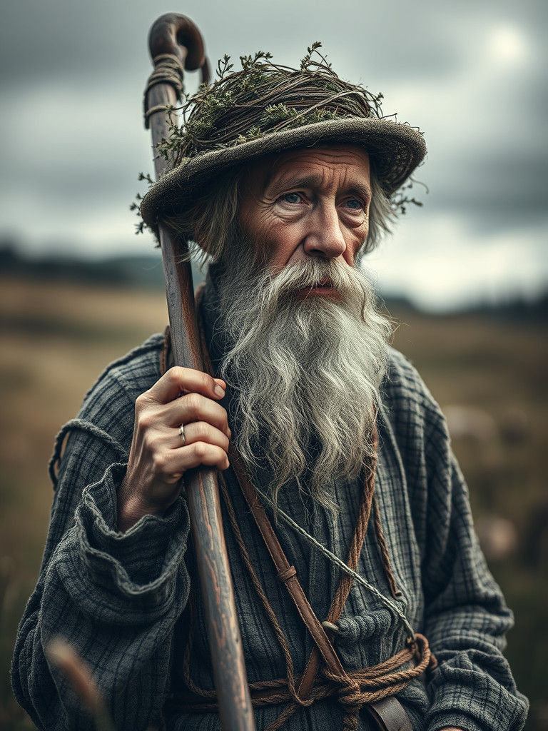 Thyme Man in Double Exposure HDR