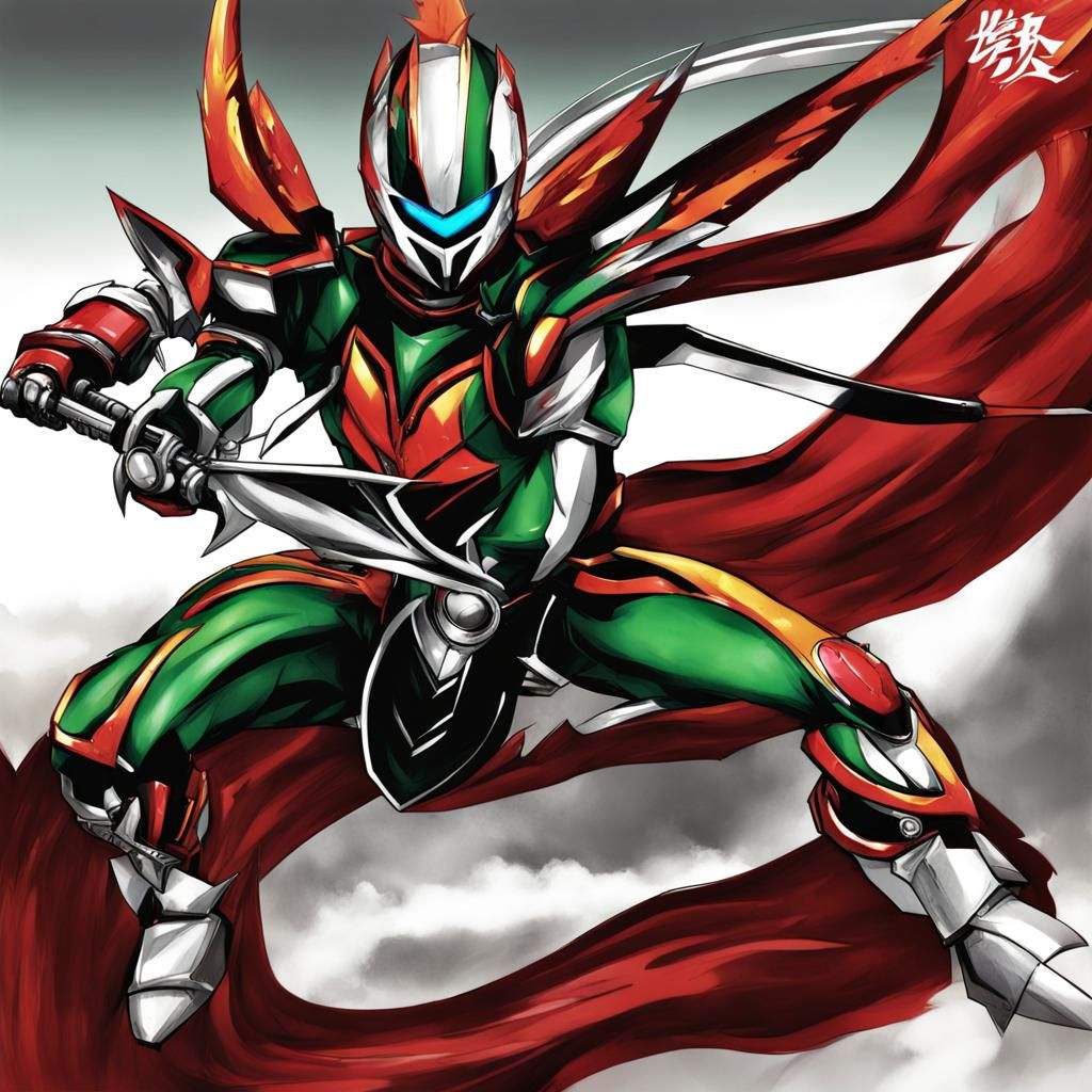 Kamen Rider Dragon Knight in Anime Style