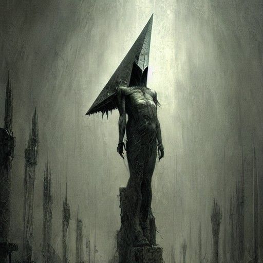 Pyramid Head Horror with Long Arm