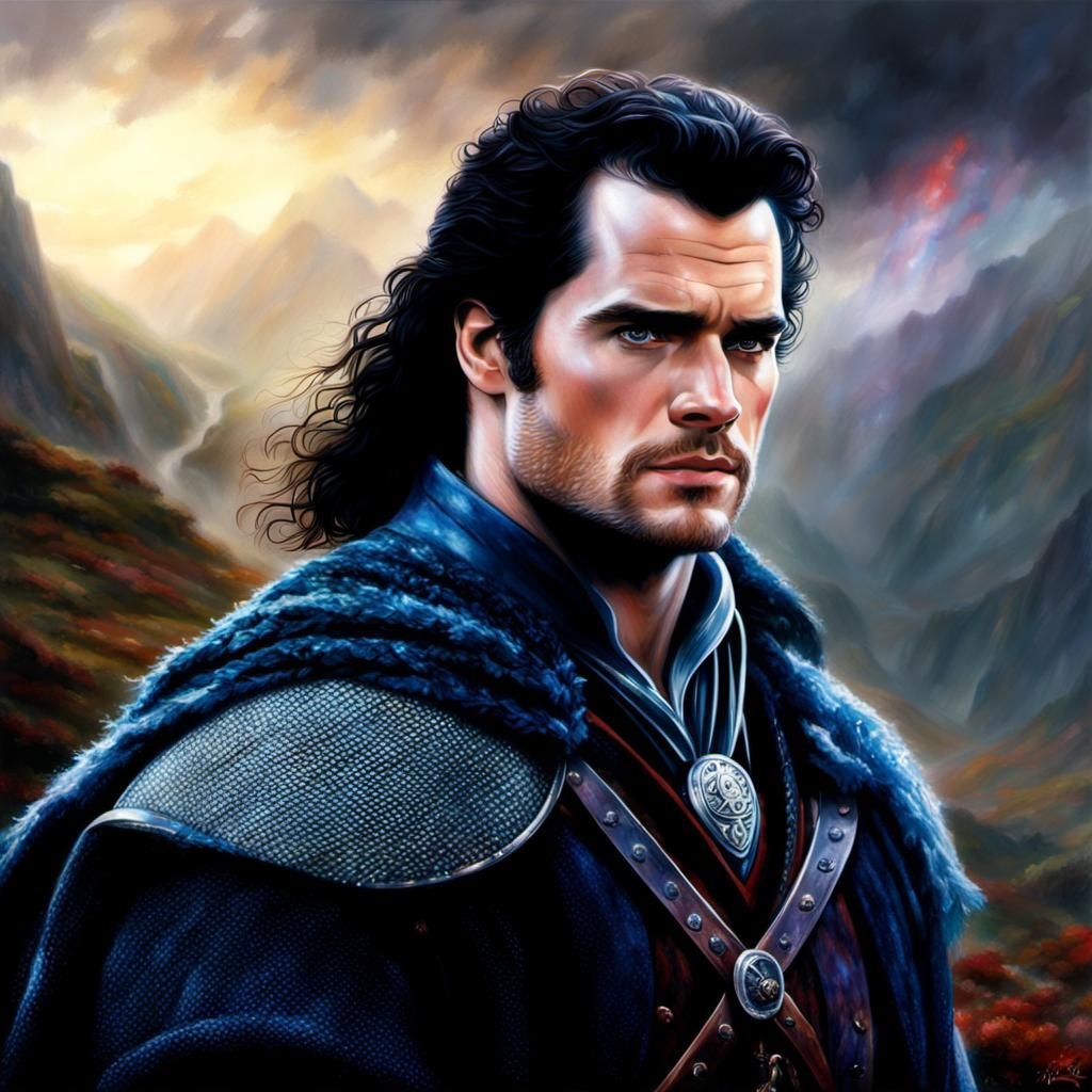 Highlander Portrait in Ethereal Fantasy Style