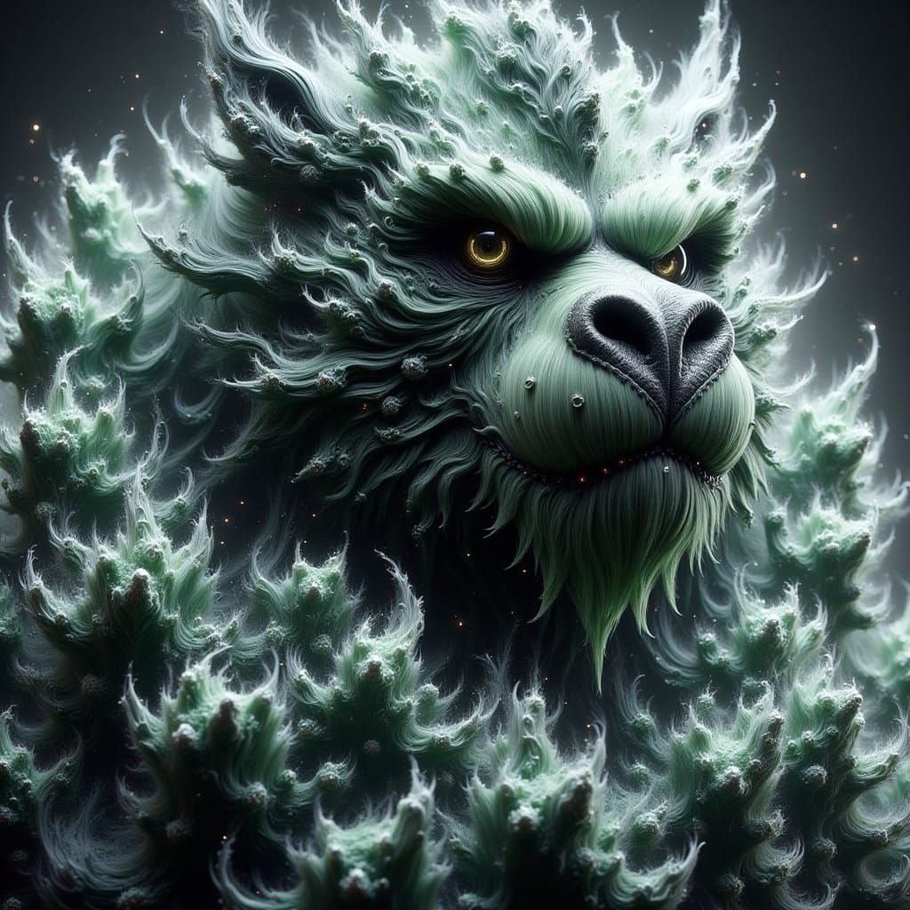 Dragon Bear and Viking Man: Hyperrealistic Image