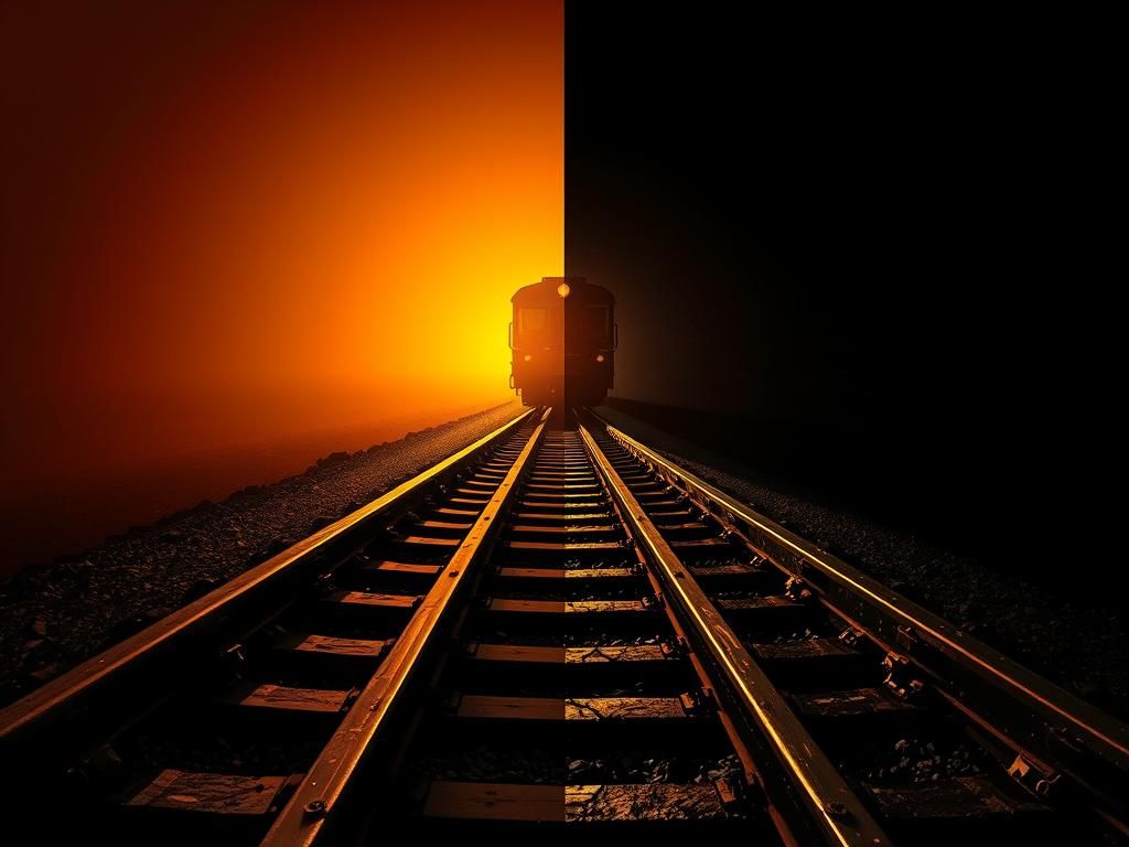 High-Contrast Train Track Matte Painting in Unreal Engine