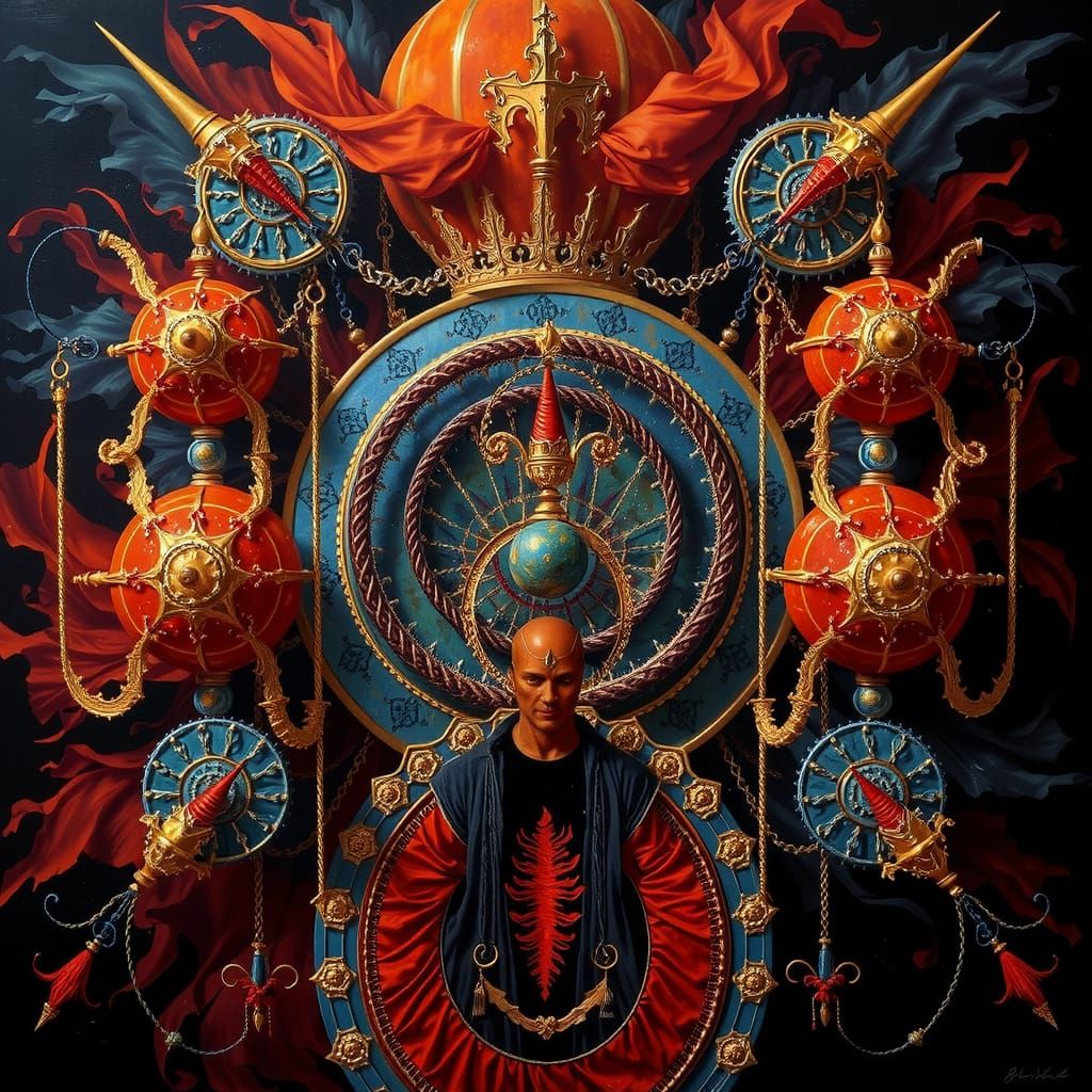 Abstract Swirls of Red Hues in Dynamic Motion