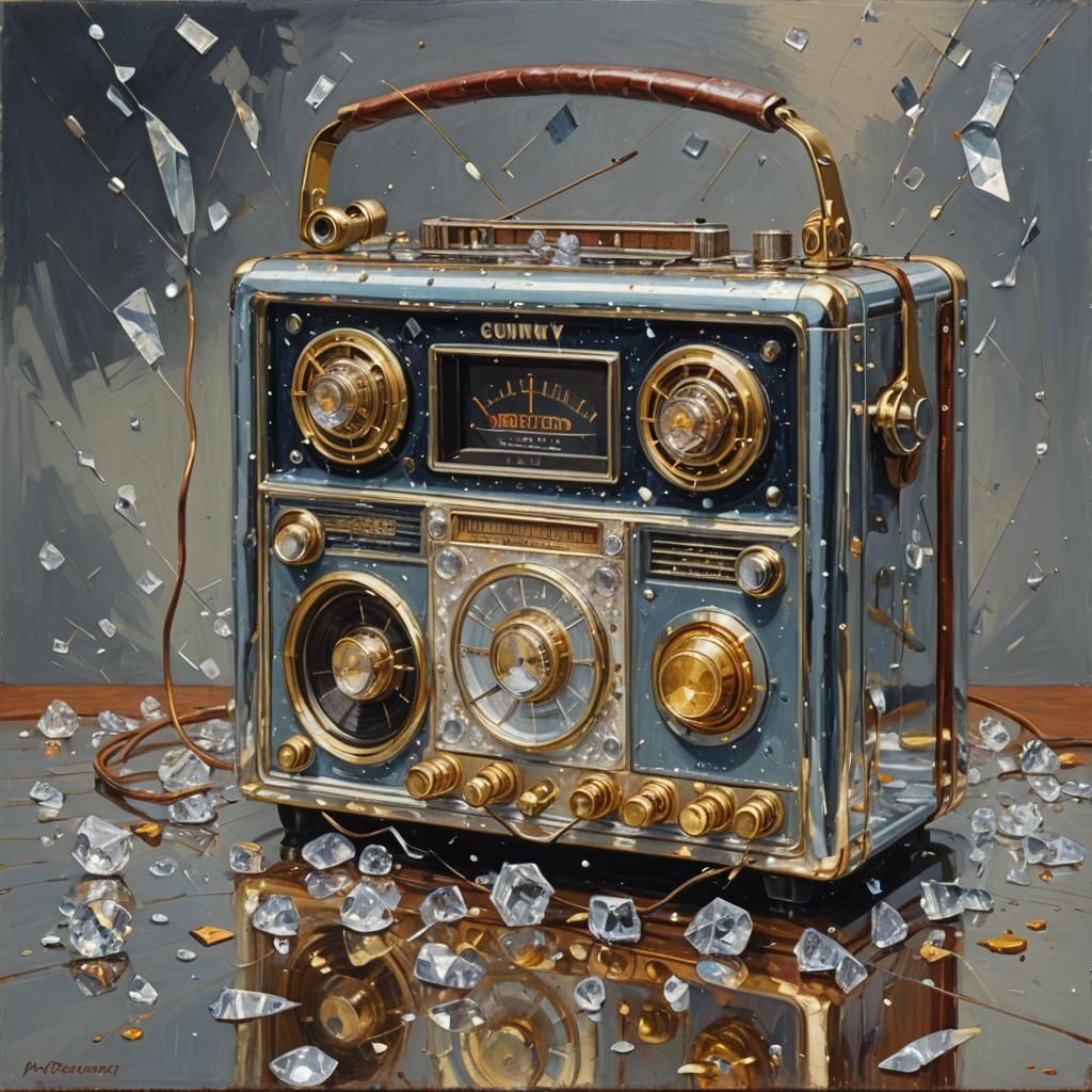 Diamond Radio as Oil Painting