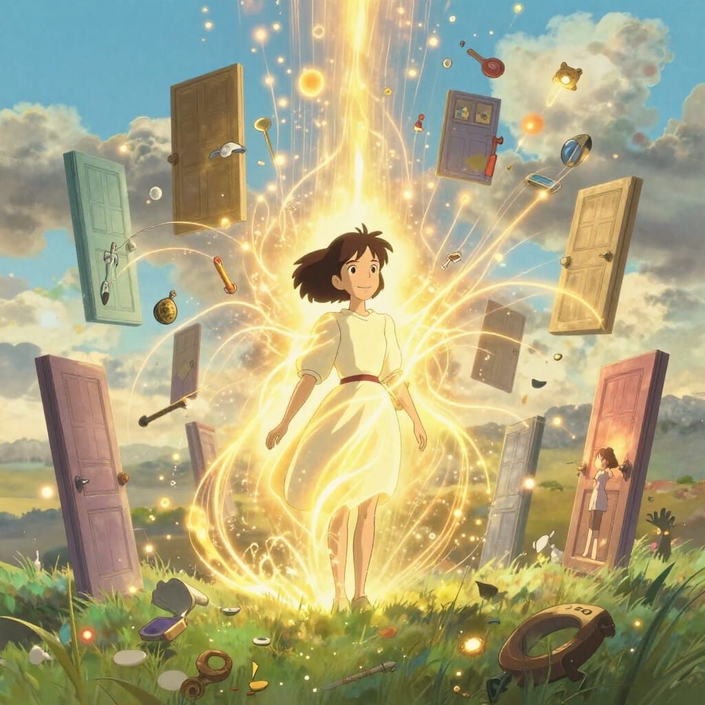 Young Woman Finds Clarity in Luminous Landscape