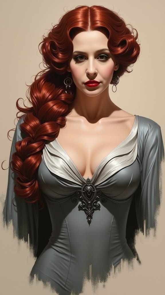 Gothic Beauty in 70s Glamour