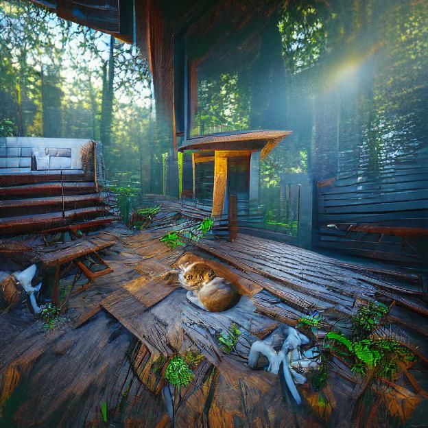 Two Cats Sleeping Together Cuddling