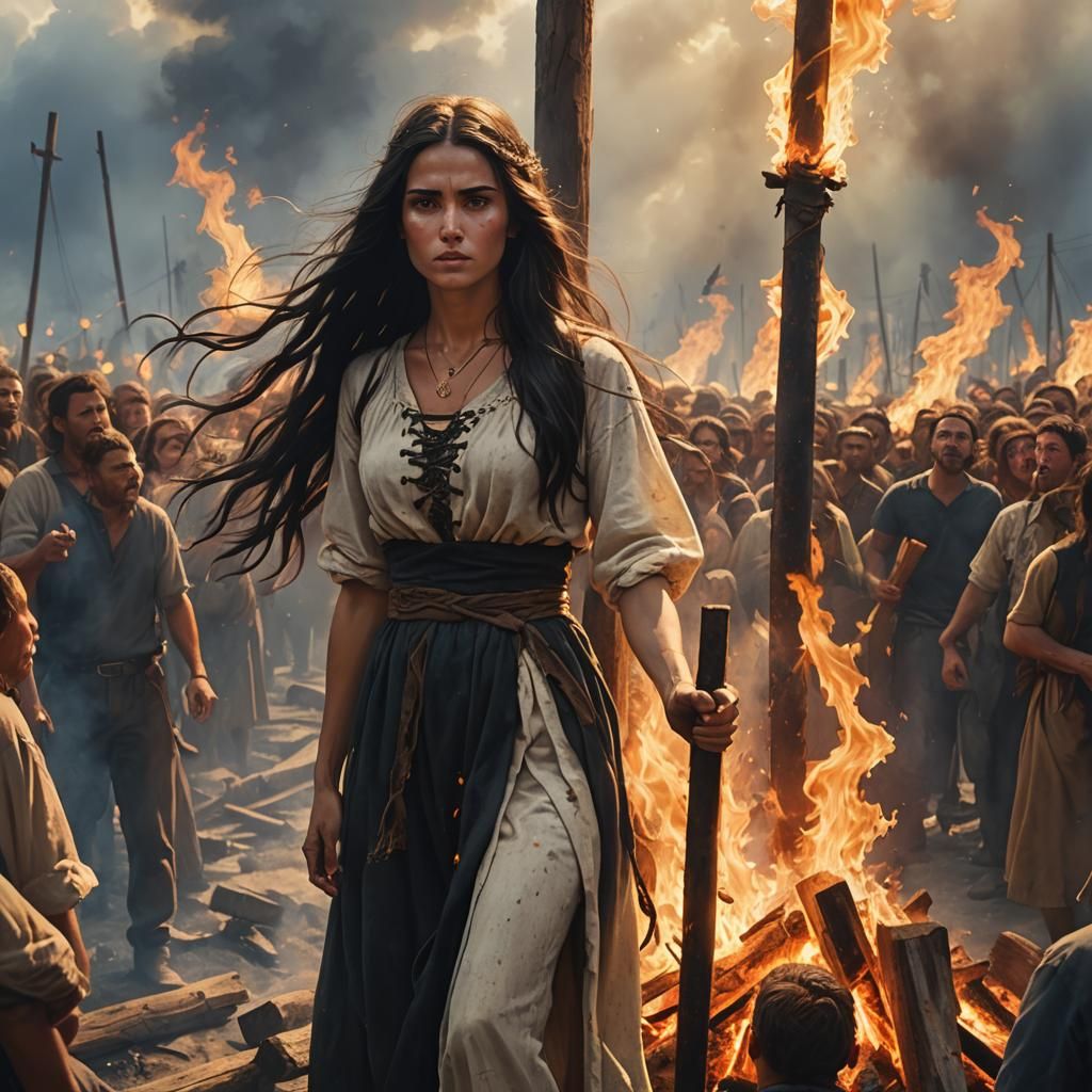 Woman on Pyre with Divine Light