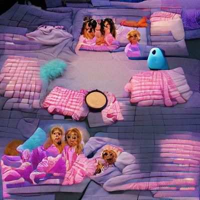 AI Generated Image of a Slumber Party
