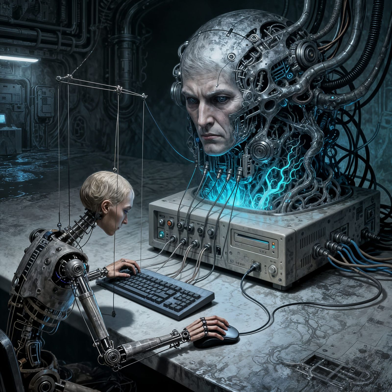 AI Art: Computer Controls Human Like Puppet