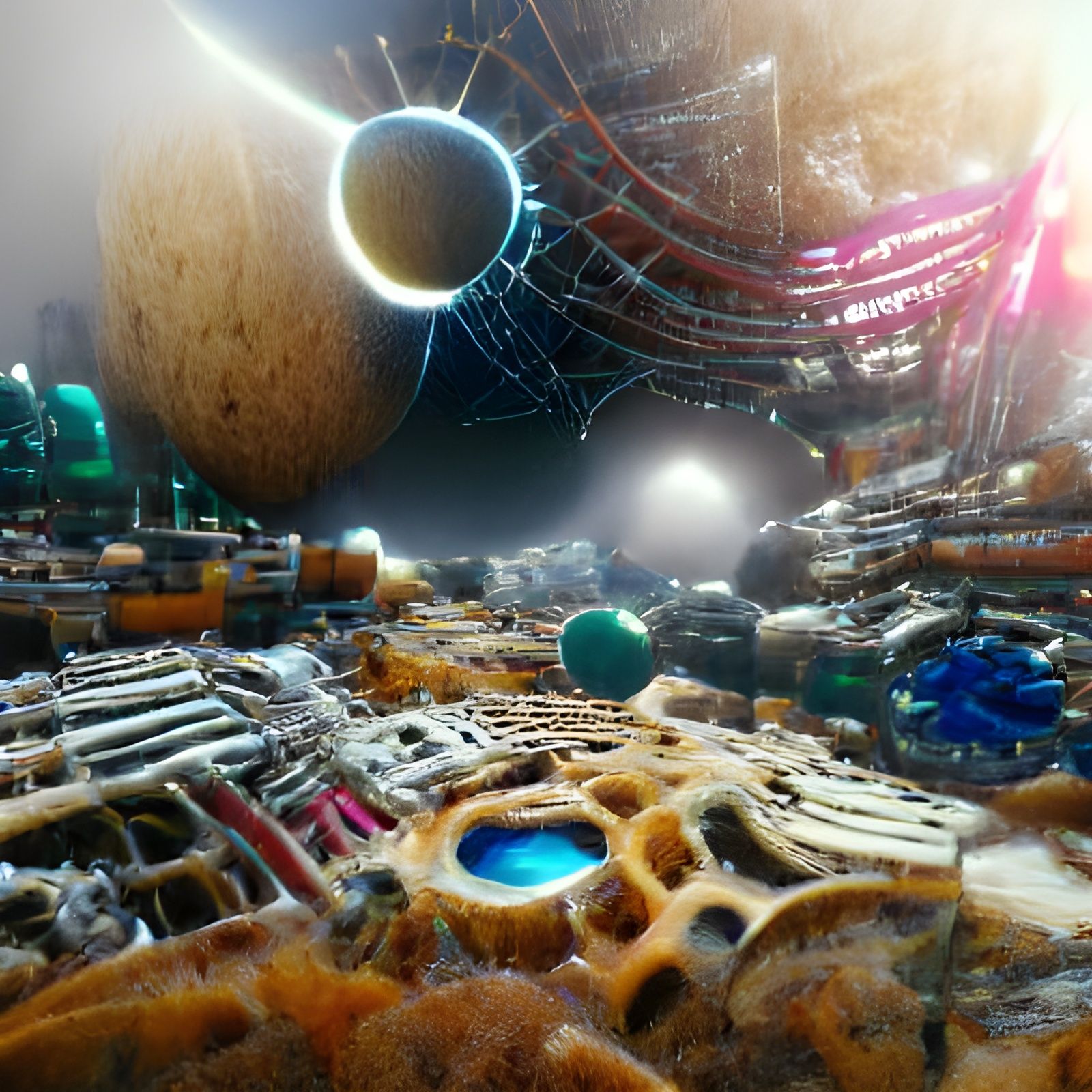 Planetary Construction Yard in Supernova: Cinematic Render