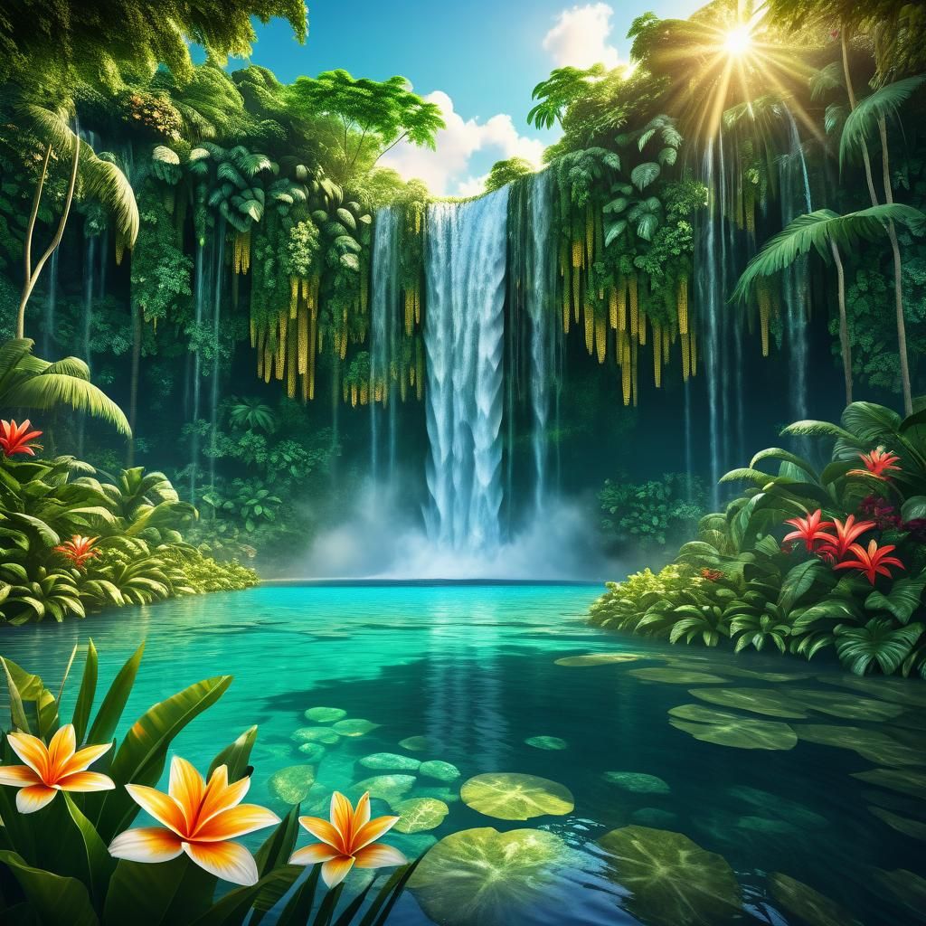 Waterfall in paradise