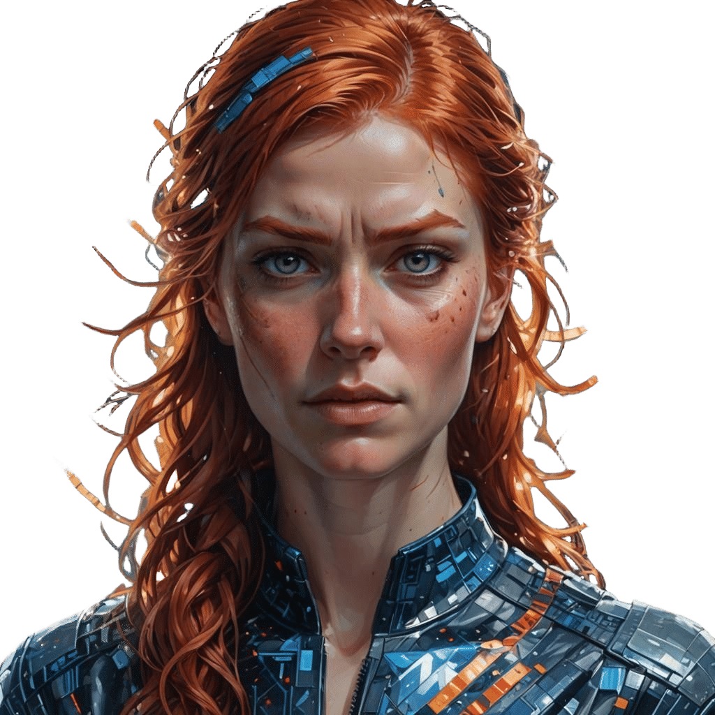 Viking-Inspired Portrait in Art Nouveau Style