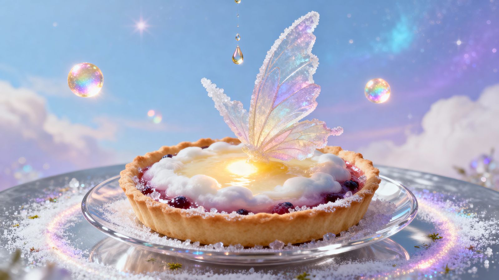 Ethereal Sylphwing Nectar Tart with Celestial Glow