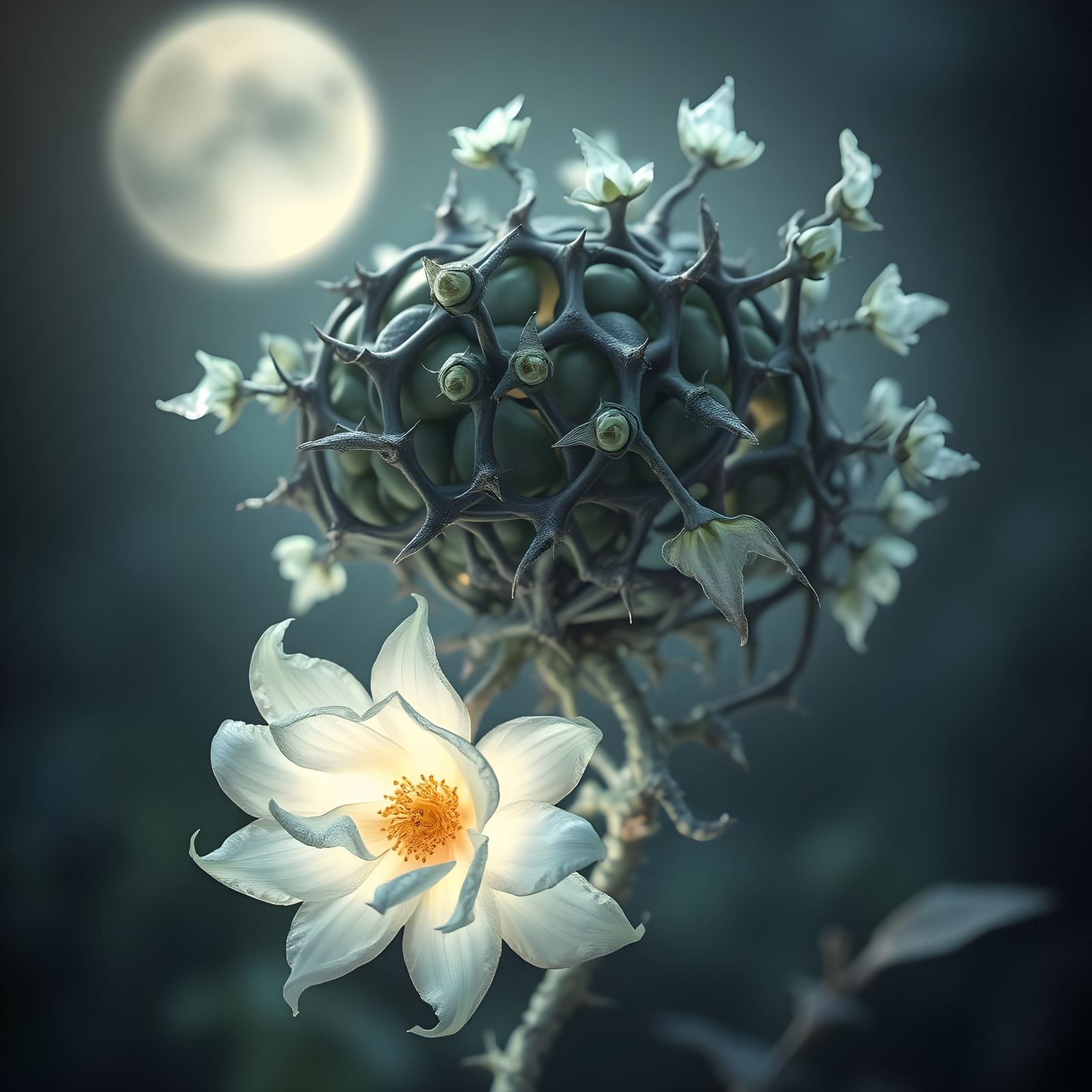 Lunathorn, blooms at Full Moon