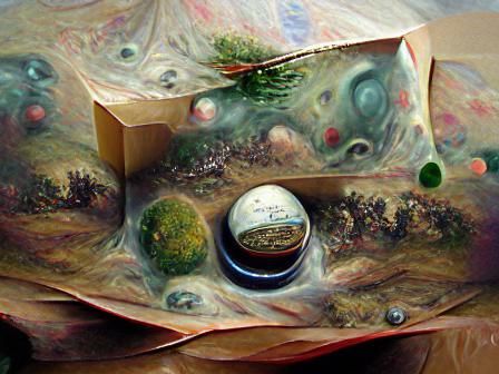 Planet in a Christmas Box: Hyperdetailed Oil Painting