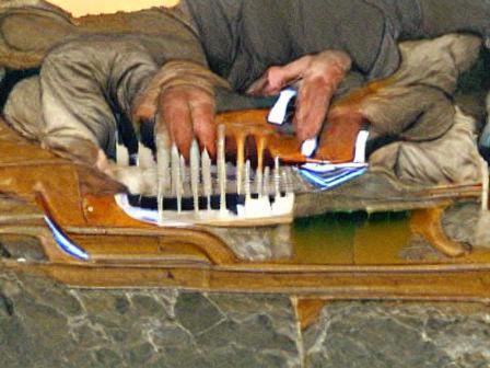 Joyful Harpsichord Player Expressing Happiness