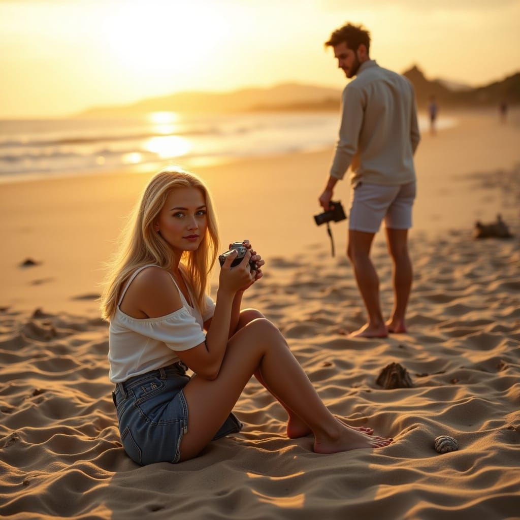 Abbie and André Capture a Dreamy Beach Sunset