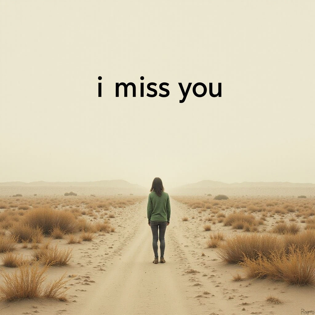 Melancholy 'I Miss You' in Purple