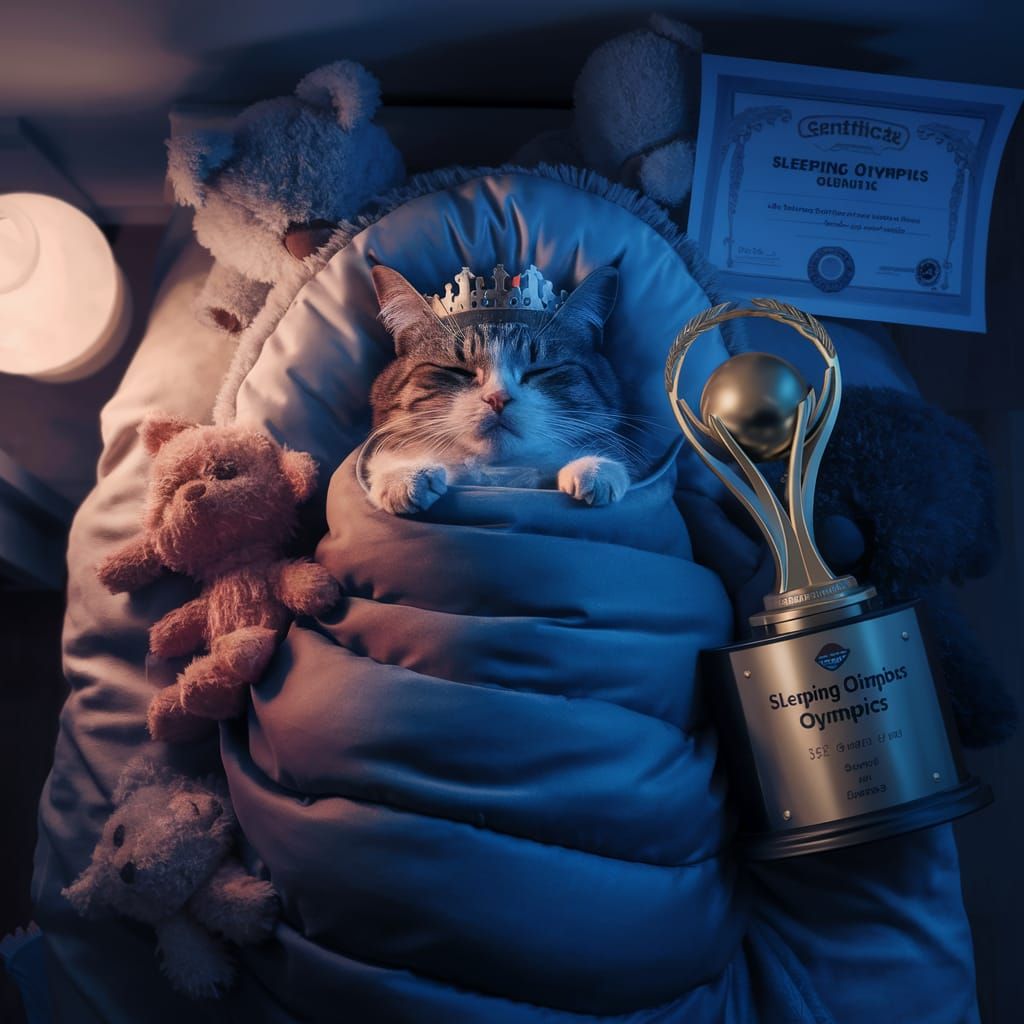 Cat Wins Sleeping Olympics in Heartwarming Photo